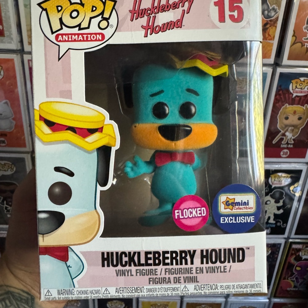 Huckleberry Hound Flocked Vinyl Figure - Blue